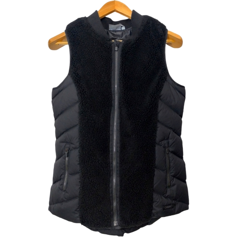 Athleta Womens Responsible Tundra Goose Down Fleece Full Zip Puffer Vest‎